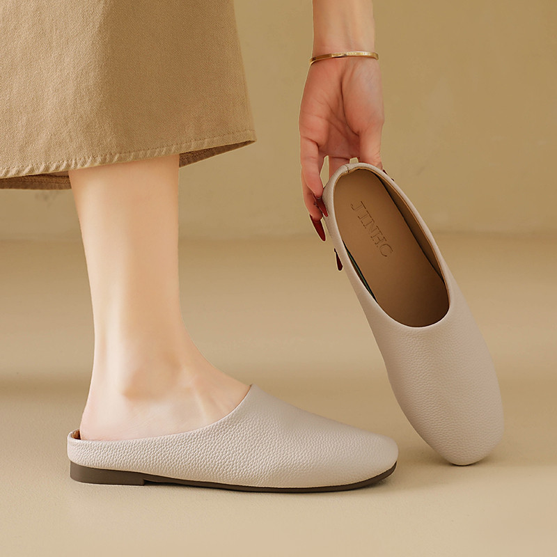 Atikota Nữ Mũi Vuông Mule Dép Slip On Nhẹ Thoải Mái Thường Ngày Ngoài Trời Mặc Giày Đi Bộ Bằng Cho Nữ Tất Cả Các Mùa Đa Năng Tối Giản Giày