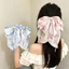 Vintage Boho Lụa Hoa Nơ Ruy Băng Kẹp Tóc Cá Sấu Móng Vuốt Kẹp Cho Tóc Dày Thẩm Mỹ Mũ