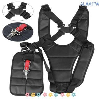ALMA1 1 Dây Đeo Dây Đeo, Dụng Cụ Làm Vườn Máy Cắt Cỏ Có Thể Điều Chỉnh Dây Đeo Vai Đôi, Màu Đen Đa Năng Cho Máy Cắt Chổi Whipper Máy Cắt Bàn Chải Cắt Tông Đơ