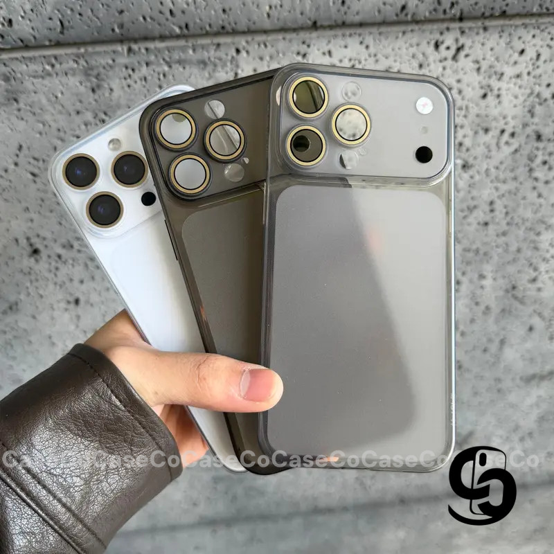 Ốp Lưng Cho IPhone  11 17 16 15 13 12 14 Pro Max 16 14 15 Plus 17air Ốp kính toàn mặt siêu mỏng, màu trơn tối giản, mờ