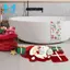 Thảm Phòng Tắm Giáng Sinh, Thảm Tắm Ông Già Noel Giáng Sinh Chống Trơn Trượt Lưng Nước, Thảm Phòng Tắm Microfiber, 16x24 Inch