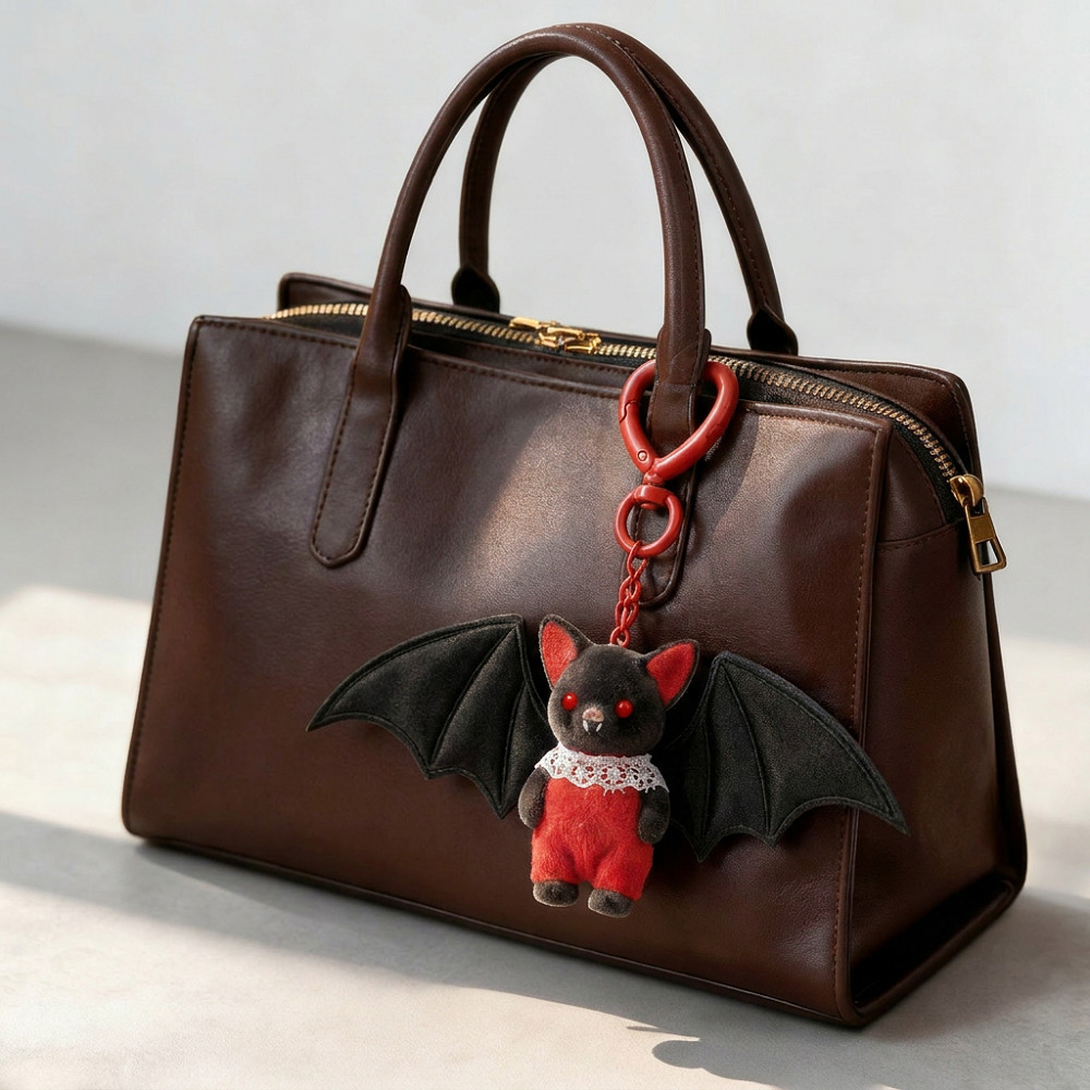Bat Plushie Móc Treo Túi Ma Cà Rồng Dễ Thương Quyến Rũ Phong Cách Gothic Móc Khóa Quà Tặng Ngày Lễ
