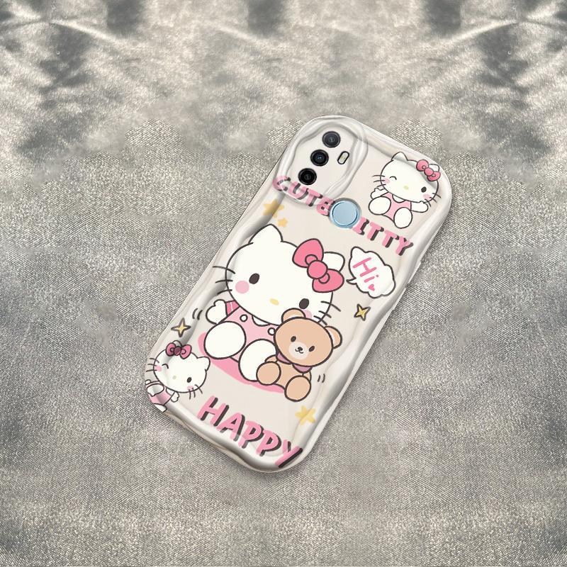 Thích hợp cho OPPO A53 A33 2020 A32 Điện thoại thông minh 3D TPU mềm Kitty Rilakkuma Vỏ điện thoại chống sốc
