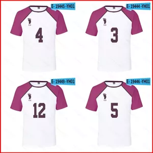 YB1 Haikyuu Shiratorizawa Trường Ushijima Wakatoshi Tendou Satori Cosplay Vải Mùa Hè Áo Thun Anime Tay Ngắn