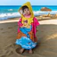 Trẻ Em Khăn Tắm Áo Cho Bé Thấm Hút Nước Nhanh Khô Microfiber Có Mũ Trùm Đầu Dễ Thương Trẻ Em Áo choàng Tắm UUPA