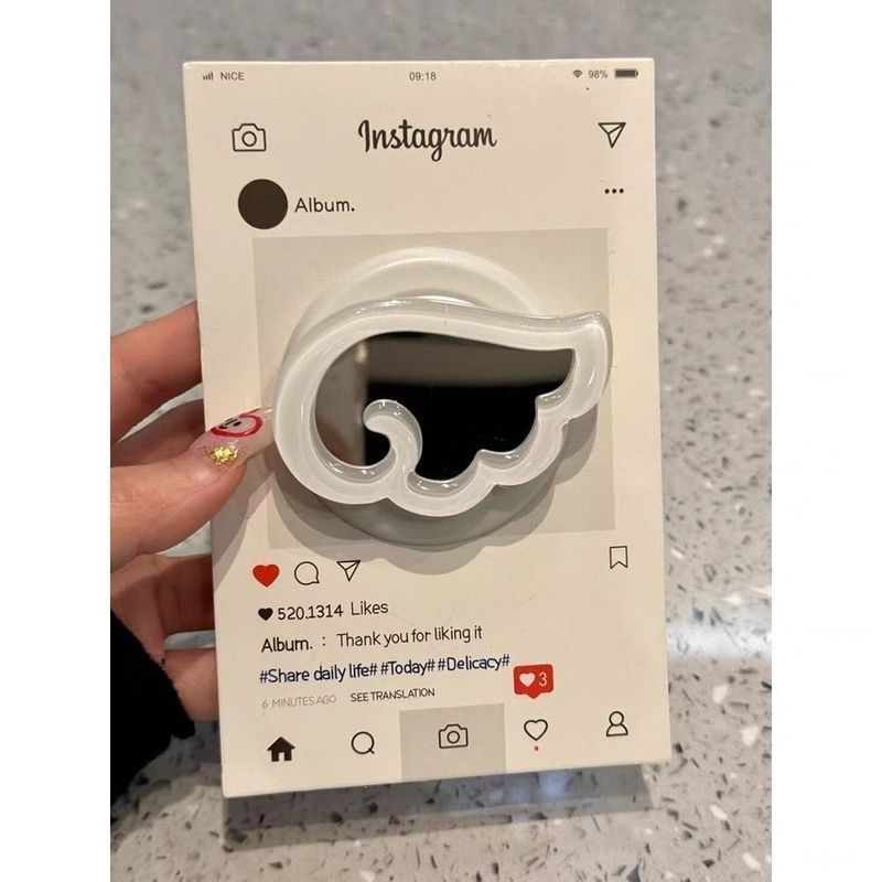 Vỏ bảo vệ gương cánh trắng Giá đỡ từ tính Apple 17pro / 16pro iPhone15 / 14 / 13 / 12