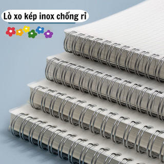 Sổ Lò Xô Basic A6 A5 B5 160 Trang Kẻ Caro/Ngang Bìa Trong Vở Tập Peach Home 1K Rẻ