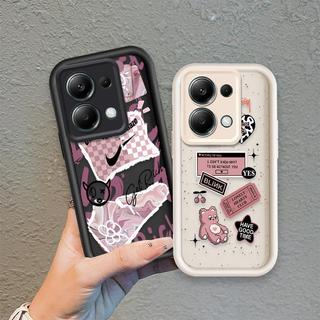Ốp Lưng Cho Redmi Note 13 Pro 4G 5G POCO M6 Pro 4G Phim Hoạt Hình Silicon Nghệ Thuật Mềm Ốp lưng TPU Gấu Tình Yêu Xu Hướng Mắt Thiên Thần Chống Sốc Ốp Lưng