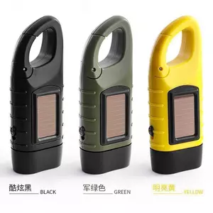 Khẩn Cấp Đa Năng Năng Năng Lượng Mặt Trời Quay Tay Đèn Pin Cắm Trại Nổi Bật Di Động Ngoài Trời Sạc USB Chiếu Sáng Ngoài Trời