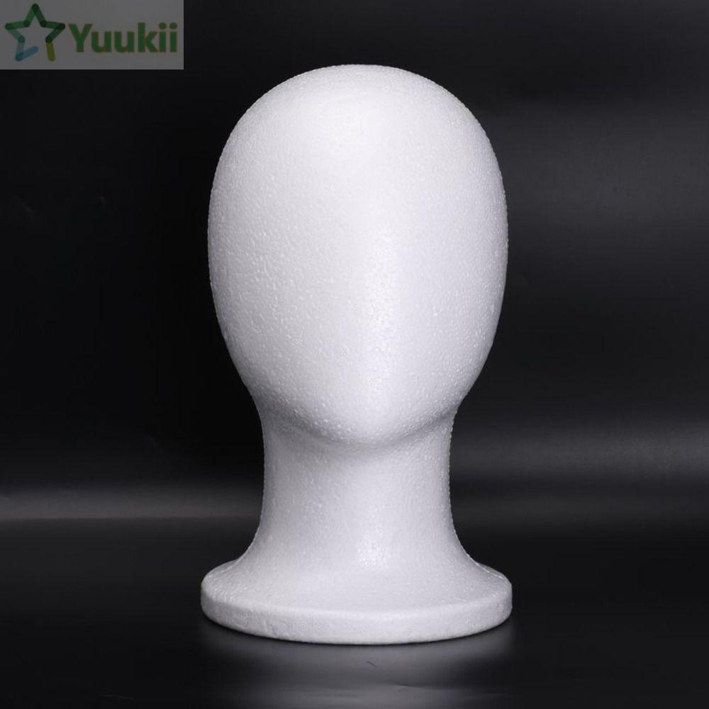 Đầu ma-nơ-canh xốp YUUKII, Đế trưng bày tóc giả màu trắng nhẹ, Đế trưng bày mũ ổn định