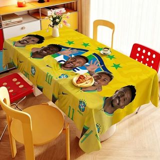 YHMBY1314 2026 World Cup Đội Chủ Đề Khăn Trải Bàn Argentina Brazil Đức Quạt Pháp Khăn Trải Bàn Chống Thấm Nước