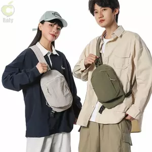 Túi đeo ngực ROLY, Túi đeo chéo màu trơn đa chức năng, Túi đeo vai có dây đeo có thể điều chỉnh nhẹ khi đi xe đạp