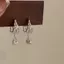 Retro khí chất mát mẻ nút tre giọt nước zircon rỗng bông tai nữ đa năng cá nhân