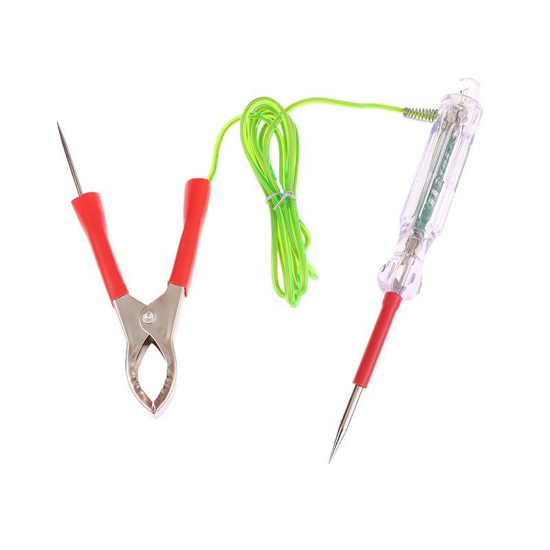 Newsmallbrains Sáng Tạo Và Thiết Thực 6-24V Đèn Thử Với Đầu Phun Kép 47 Inch Chống Đông Dây Cá Sấu Kẹp Ô Tô LED Circuit Test NSB