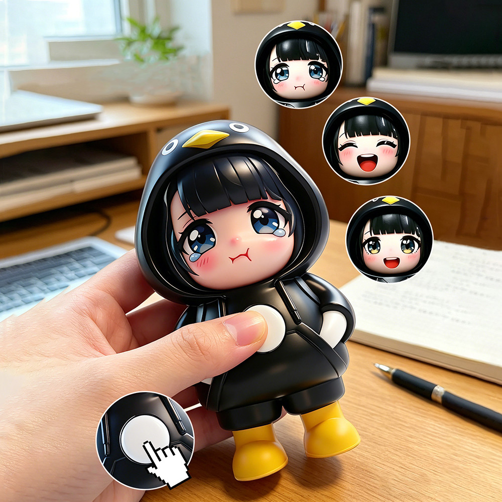 Trò chơi Arknights: Endfield Endmin Gugu Gaga Chim cánh cụt Búp bê thay đổi mặt‌ Túi đồ chơi Trang trí Mặt dây chuyền Móc khóa Quà tặng