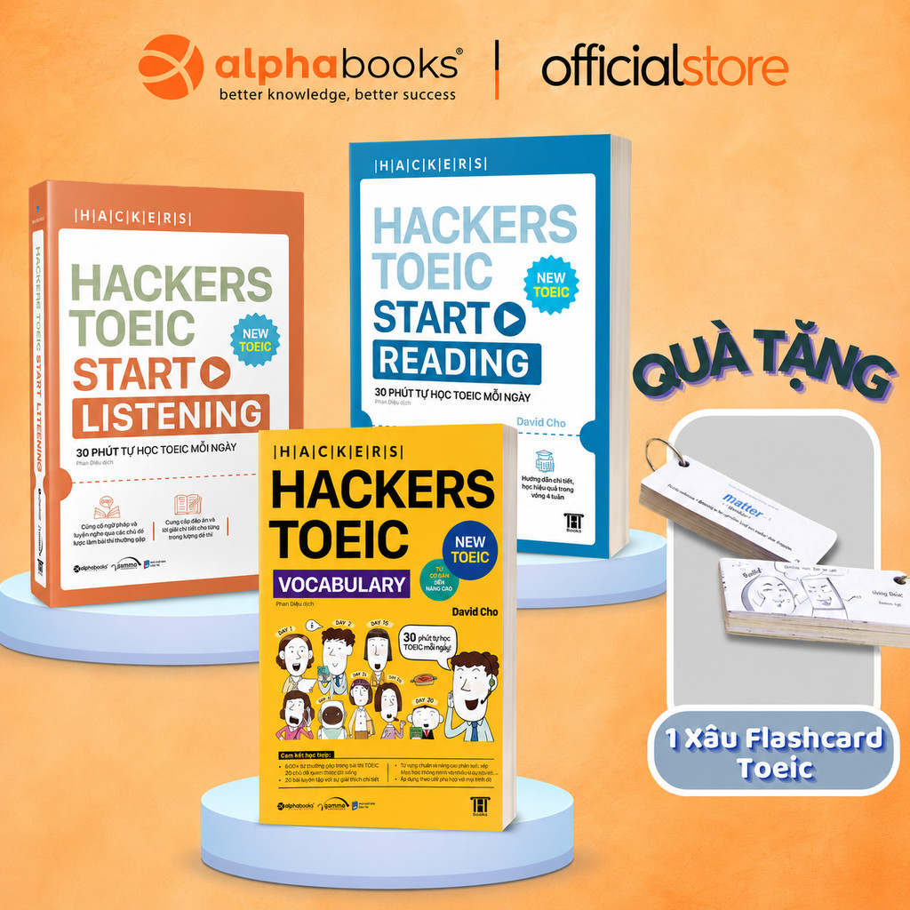 Sách lẻ/combo - Hackers Toeic Start Listening + Reading + Vocabulary - MỤC TIÊU 400+ (Gamma Books)