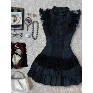 <![CDATA[Ｊｕｍｐｓｕｉｔ Ｖáｙ Ｂánh Phong Cách Tây Âu Retro Ren - Size Lớn]]>