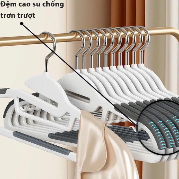 COMBO 10 Móc Nhựa Treo Quần Áo Chống Trượt Đa Năng HoàngNam Living Móc Phơi Đồ Chống Nhăn Bền Bỉ Cao Cấp