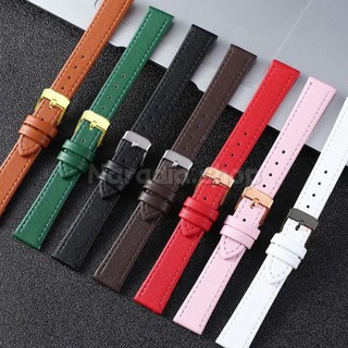 Dây đeo đồng hồ bằng da 10-22mm cho doanh nghiệp Họa tiết trơn Bạc Pin Khóa Dây đeo đồng hồ cho nam nữ Vòng đeo tay thay thế