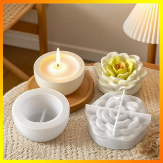 Khuôn Nến Tròn Linh Hoạt Camellia Khuôn Silicon Siêu Mềm Dễ Dàng Vệ Sinh Cho Nhựa Thủ Công Xà Phòng Làm Nến