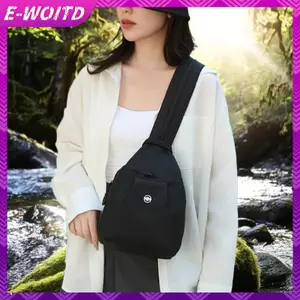 E-WOITD Bapa nhỏ thông thường với nhiều ngăn Túi đeo ngực Túi đeo chéo dung tích lớn Túi lưu trữ di động Bagmuter Quà tặng E-WOITD