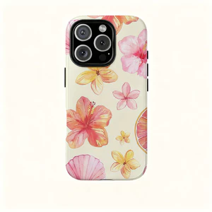 Họa tiết hoa đẹp Thích hợp cho iPhone17 17Pro 16 15 13 XR 13mini 8PLUS Vỏ điện thoại chống sốc hai lớp Vỏ bảo vệ toàn diện bóng loáng