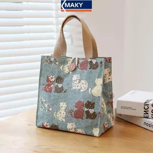 MAKY Thời Trang Mới Dung Tích Lớn Đi Ra Ngoài Vừa Hộp Cơm Trưa Bento Túi Xách VN