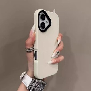 Ốp Điện Thoại Silicon Màu Trơn Họa Tiết Da Đơn Giản Cho iPhone 17 16 15 14 13 12 11 Pro Max Vỏ Chống Sốc 3 Trong 1