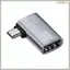 Bộ chuyển đổi cáp được cung cấp nguồn Micro-USB sang USB với thiết kế góc. Thích hợp cho máy tính bảng, TV (Trái)