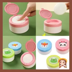 Li Baby Powder Case Máy phân phối bột cho trẻ sơ sinh Thiết kế hoa văn đáng yêu Bột Puff Hold