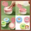 Li Baby Powder Case Máy phân phối bột cho trẻ sơ sinh Thiết kế hoa văn đáng yêu Bột Puff Hold