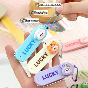 【Roshy】lược chải mái cho nữ lược gấp mini lược làm tóc cầm tay Lược hoạt hình dễ thương