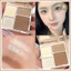 【Roshy】Bảng phấn tạo khối bắt sáng bảng phấn tạo khối bốn màu. phấn tạo khối lì ánh ngọc trai