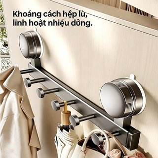 Móc cửa chân không Móc treo quần áo Chịu tải mạnh Dễ dàng lắp đặt Không cần khoan Phòng tắm Nhà bếp