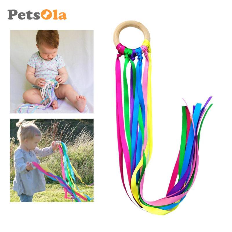 Bé Montessori Ruy Băng Vòng Xoay Đồ Chơi Cảm Giác Permance Prop Cánh Tay Diều