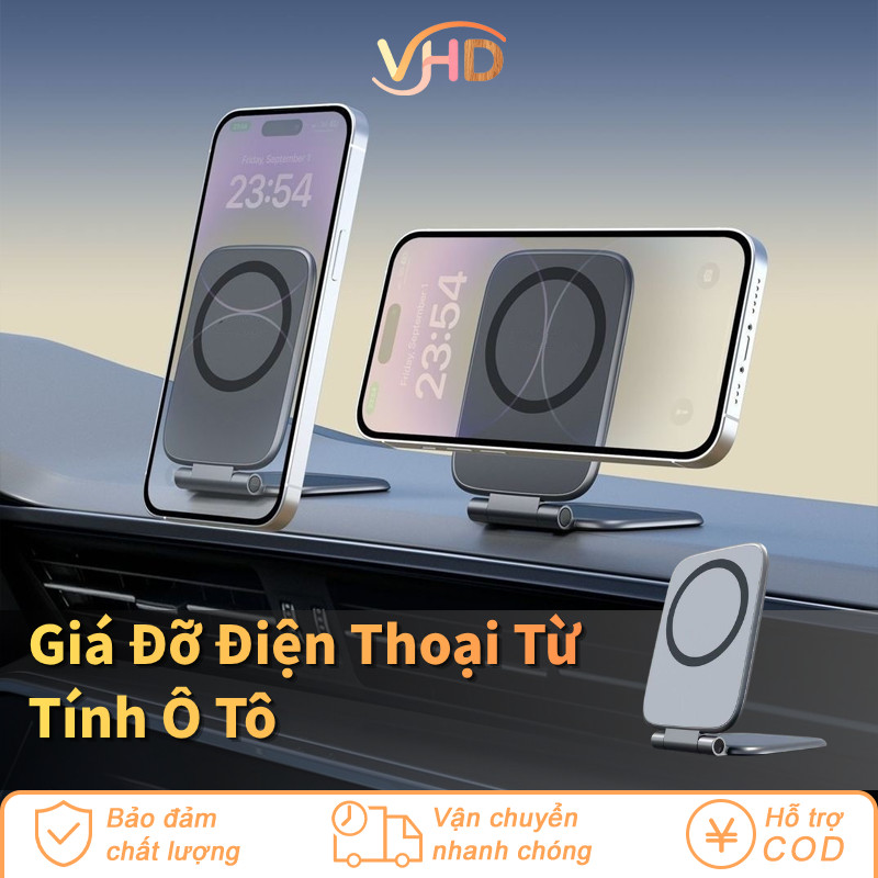 Giá Đỡ Từ Tính Ô Tô – Siêu Mỏng Gập Gọn, Nam Châm Mạnh, Dùng Cho Bảng Điều Khiển Xe