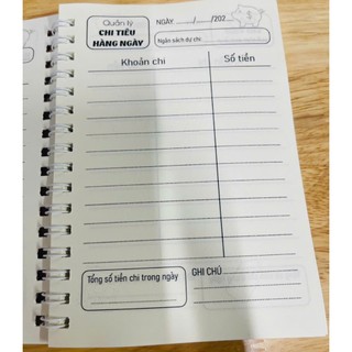 Sách -  Sổ tay quản lý chi tiêu A5/A6 120 trang -ghi chép thu chi hằng ngày
