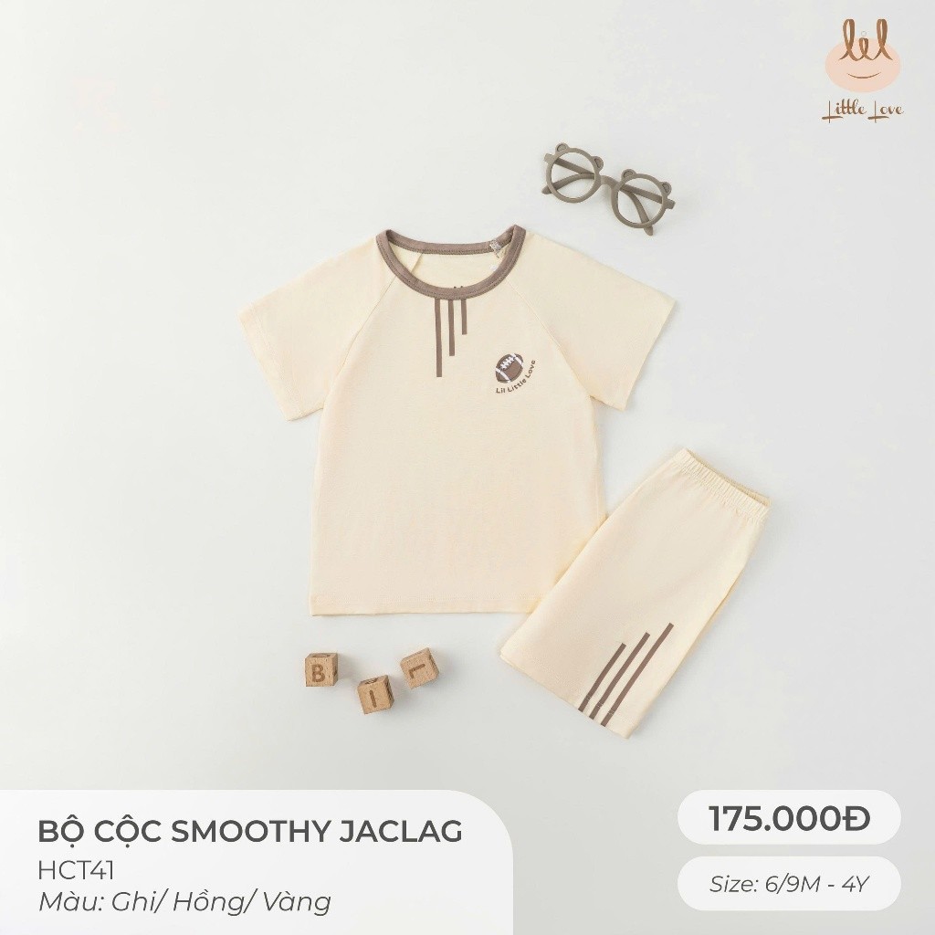 BỘ CỘC VẢI SỢI TRE JACLAG[ SIÊU MỀM, MÁT, MỊN CO DÃN VÀ THẤM HÚT TỐT] SZ 6/9M-4Y (HCT41)