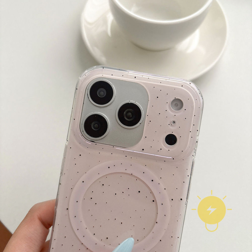 Phone Case For iPhone 17 Pro Max 16 15 14 13 with Griptok TPU Magnetic Splash-ink Aesthetic Korean Cute