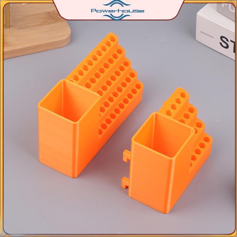 POWER 1 Giá đỡ máy khoan 20 / 50 lỗ Bit Sắp xếp đầu tuốc nơ vít Hộp công cụ Hộp công cụ Bảng lỗ Tuốc nơ vít Giá đỡ chuôi lục giác.