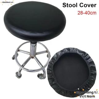IDEANEST Vỏ Ghế Tròn Da PU Chống Thấm Nước 28-40cm, Bọc Đệm Ghế Xoay, Bao Gồm Tất Cả, Bền Đẹp