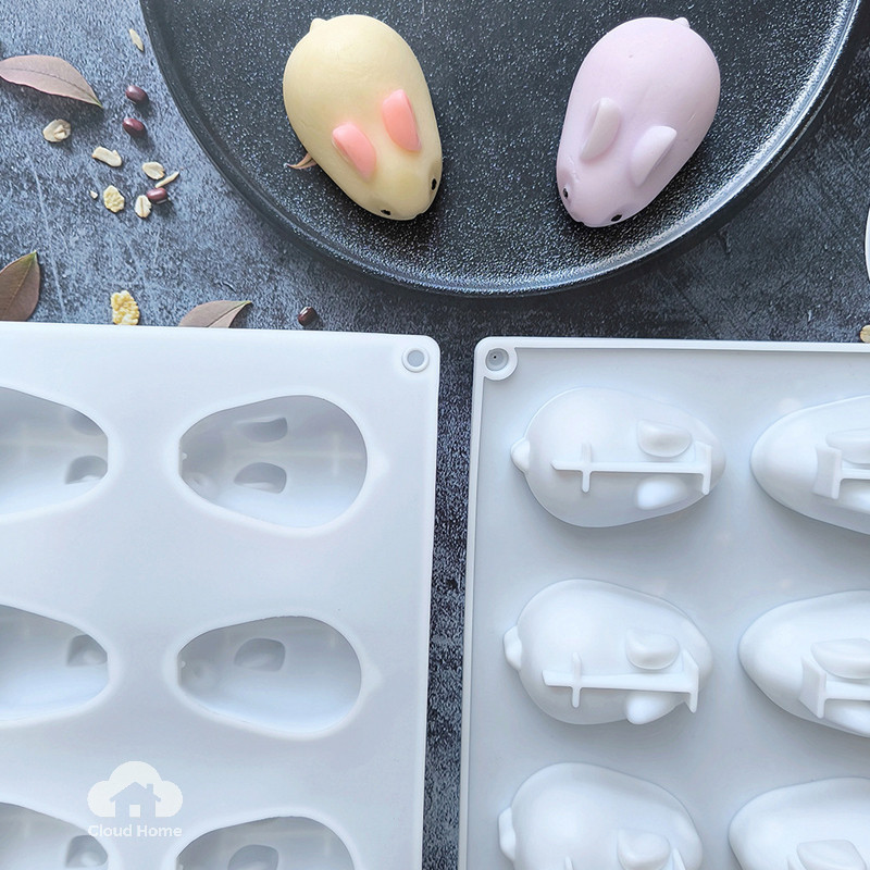 Khuôn silicon hình thỏ, khuôn làm mousse, khuôn làm bánh, khuôn làm bánh ngọt, khuôn làm sô cô la theo chủ đề lễ hội.