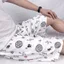 Nam Tiền Fu Mùa Hè Cotton Lụa Vải Bộ Đồ Ngủ Bộ Trung Niên Người Cao Tuổi Bố Vải Cotton Nhân Tạo 4.27