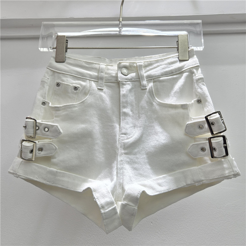 Quần Short Phong Cách Retro Cho Nữ, Thiết Kế Chữ A, Co Dãn Tốt, Phù Hợp Eo Cao