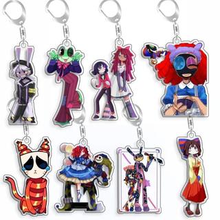 For The Amazing Digital Circus Ragatha Pomni Gangle Kinger  Acrylic Selfmade Cute Cartoon Anime Keychain
