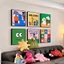 tranh treo tường decor phòng khách phong cách dopamine sáng tạo tranh vải canvas trang trí phòng ngủ khách sạn trường học