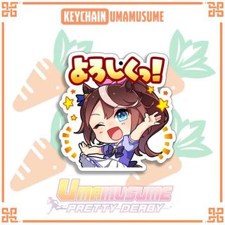 Gantungan Kunci Umamusume Akrilik / Keychain Uma musume Ganci Uma Musume Pretty Derby Emoji - Tokai Teio