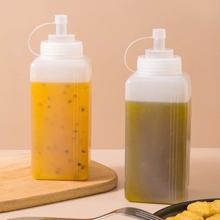 Chai Nước Sốt Nhựa Bóp Sốt Cà Chua Hộp Đựng Chống Rò Rỉ Chống Bụi PE Cấp Thực Phẩm Nhà Hàng