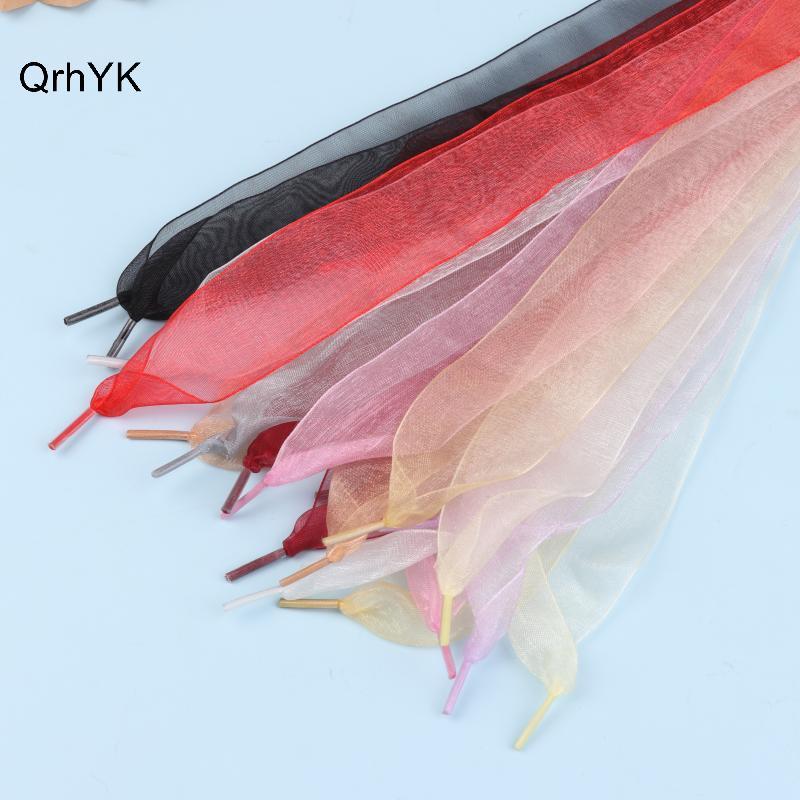 Nhà Máy Thời Trang 1 Cặp Dây Giày Organza Rộng 4cm 160cm Nơ Nữ Dây Giày Lụa Phẳng Satin Ruy Băng Vải Giày Thể Thao Dây QrhYK
