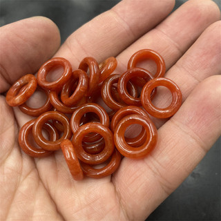 Vòng Ngọc Đỏ Ngọc Ngọc Lỗ Lớn, Vòng Tròn Ngọc Chạy, Phụ Kiện Vòng Tay DIY